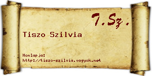 Tiszo Szilvia névjegykártya